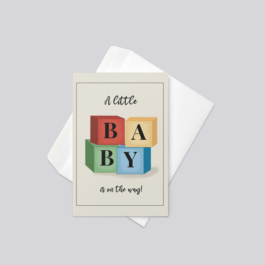 "Baby Blocks" Baby Shower Greeting Card