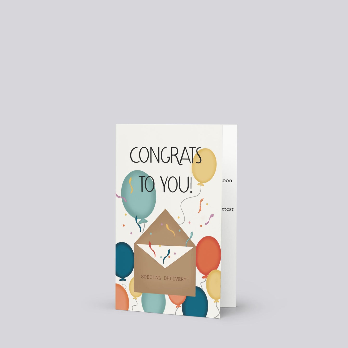 "Congrats To You/ Special Delivery" Congratulations Greeting Card