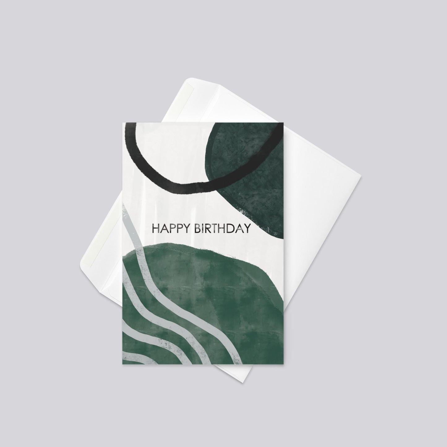 "Happy Birthday" Abstract Art Birthday Greeting Card