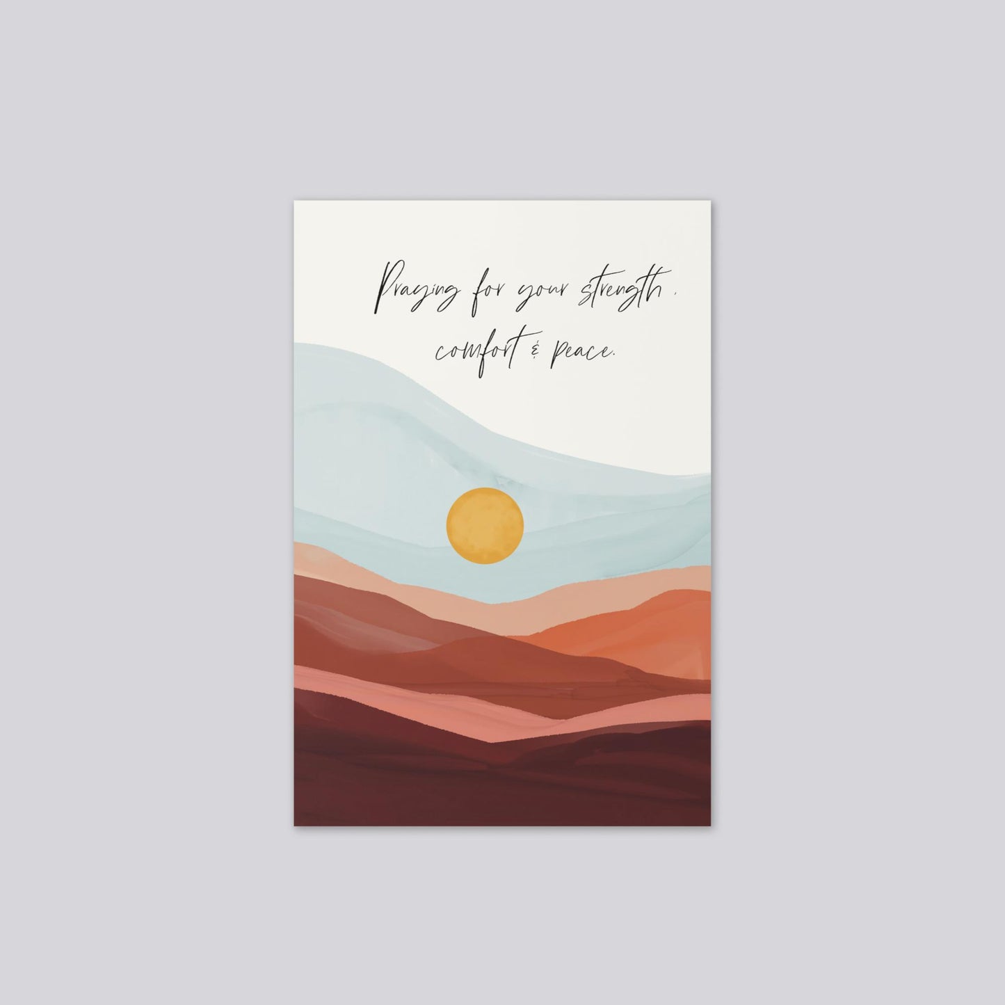 "Look to the Hills" Sympathy Greeting Card