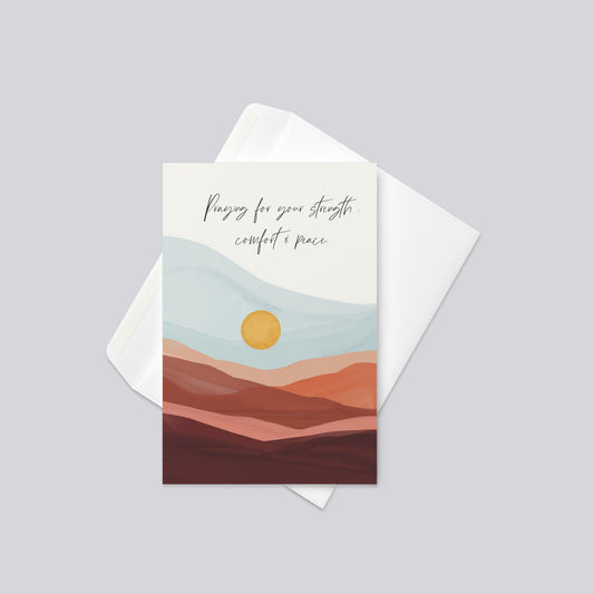 "Look to the Hills" Sympathy Greeting Card